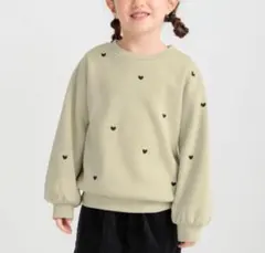 ブランシェス　ハート刺繍　裏起毛　トレーナー