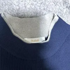 Te chich ネイビー グレー セーター