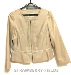 STRAWBERRY-FIELDS ノーカラージャケット ベージュ