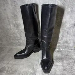 00s【archive】long boots Y2K black black