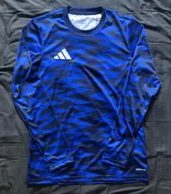 新品adidas アディダスグラフィック プラクティス長袖ジャージ　黒青L