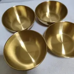 ゴールド　お皿　4個セット　チベット