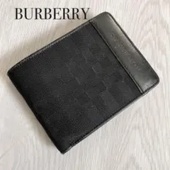 ◆バーバリー BURBERRY ◆メンズ　二つ折り財布 黒　財布のサムネイル