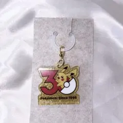 ポケチャーム ポケモン 30周年ロゴマスコット ピカチュウ アクキー