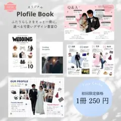 【初回価格最安】新デザイン追加！1冊250円☺︎プロフィールブック 結婚式 席次表