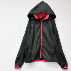 プーマ ナイロンジャケット S フード ジップアップ ブラック ランニング