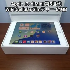 (美品) iPad Mini 第5世代 WiFi Simフリー 64GB