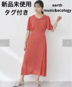 新品未使用タグ付ちょっとレトロなワンピースearth music&ecology