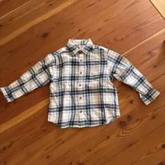 UNIQLO チェック柄 長袖フランネルシャツ 120
