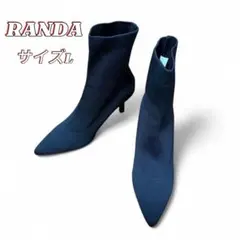 未使用級⭐︎RANDA ランダ ストレッチニット ソックスブーツ 黒 Lサイズ