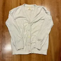 ジェラートピケ　カーディガン　水色　ライトブルー