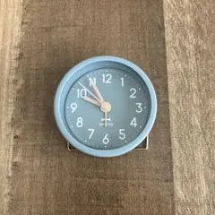 BRUNO ラウンドリトルクロック ブルーグレー アラーム機能付き