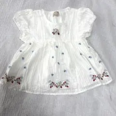 プティマインpetit mainいちご刺しゅうパフ チュニック