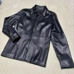 COMME CA DU MODE MEN ラムレザーシャツジャケット Lサイズのサムネイル
