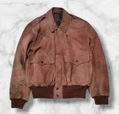 A-2フライトジャケット ブラウン90sヌバック ヴィンテージ L