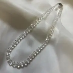 クリスタル ネックレス 透明