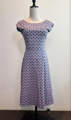 TOCCA トッカ 花柄 ワンピース ドレス 半袖 刺繍 ブルー XL相当 - メルカリ