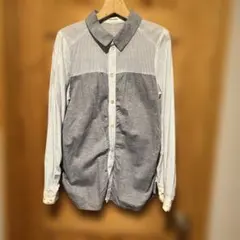 SUPER HAKKA 長袖シャツ 異素材ミックス