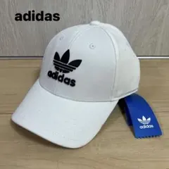未使用　アディダスオリジナルス トレフォイル ベースボールキャップ 白/黒　刺繍