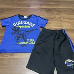 恐竜プリント Tシャツとショートパンツセット　セットアップ　120cm