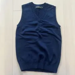 CAMPURE ネイビー Vネック ニットベスト