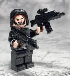 「ジョン・ウィック/キアヌ・リーブス　レゴ風 互換/カスタム」jo-db