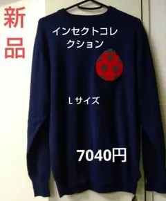 値下げ　新品　インセクトコレクション　セーター　てんとう虫　刺繍