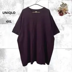 ユニクロ　クルーネック半袖Tシャツ　カットソー　大きいサイズ　コットン　4XL