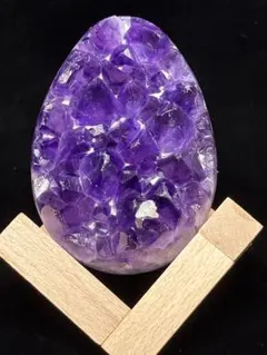 ブラジル産！希少！最高品質⭐アメジストたまご⭐2回結晶⭐ファイアー