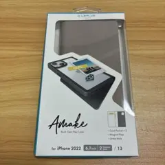 Amake Back Clear Flap Cover iPhone ケース