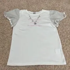 【水通しのみ】メゾピアノ　女の子　Tシャツ　160 キラキラ　ネックレス