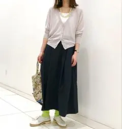 ユニクロ ライトVネックカーディガン 長袖 ライトグレーL