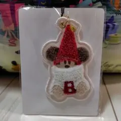 ディズニー　クリスマス　リルリンリン　キーチェーン　赤