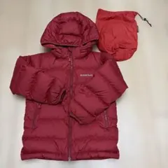 モンベル　トラベルダウンパーカ　110 赤　ワインレッド