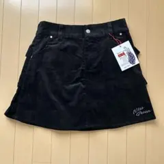 キスオンザグリーン　ゴルフ　スカート　ブラックコーデュロイ　Mサイズ