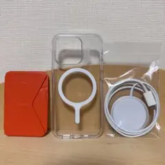 MagSafe クリアケース、カードケース、Apple純正充電器セット
