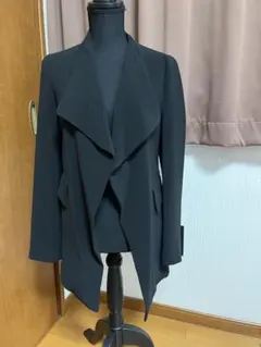 ZARA ブラック　ノーカラージャケット　ボタンなし　S 新品未使用