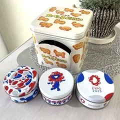 たべっ子どーぶつ&ミャクミャク　空き缶セット