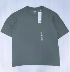新品 UNIQLO U ドライEXクルーネックTシャツ　L グリーンのサムネイル