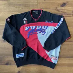 90s FUBU フブ　デカロゴ　オーバーサイズニット　XL レーシングニット