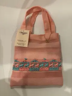 週末割引!!　新品　近沢レース　ミニバッグ付きエコバッグ メリーゴーランド