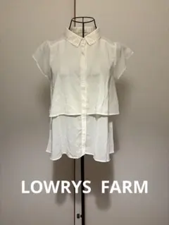 LOWRYS FARM襟付き 半袖ブラウス ホワイトのサムネイル