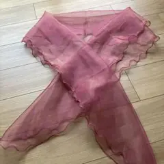 ピンク シフォン ストール 約220cm