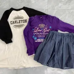 キッズ服 まとめ売り サイズ130 長袖 ワンピース スカート 可愛い オシャレ
