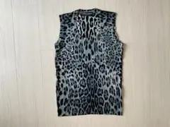 希少レッド✨ドルチェ&ガッバーナ レオパード ヒョウ柄　長袖ニット ウール　40 希少レッド✨ドルチェ&ガッバーナ レオパード ヒョウ柄 長袖ニット