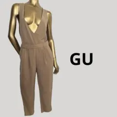 【4759】GU 2WAY サロペット S ベージュ