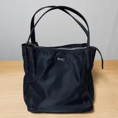 Y'SACCS トートバッグ ブラック 本皮＆ナイロン素材