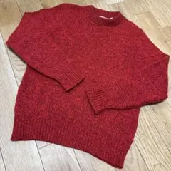 70s llbean 赤ニット　レディースLのサムネイル