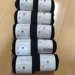 セリア　エンジェルコットン　ブラック　10玉