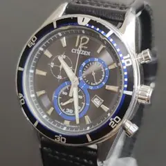 CITIZEN eco-drive エコドライブ クロノグラフ 【稼働品】